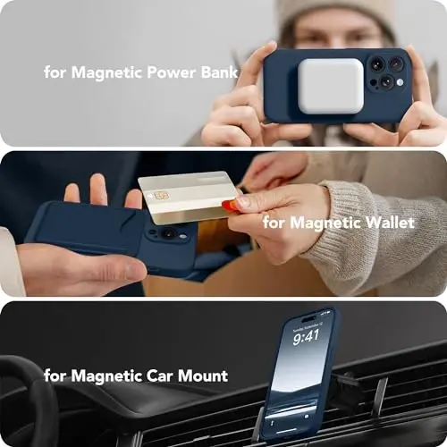 SuydanBox Magnetic for iPhone 13 Pro Max Case, Compatible with MagSafe, [Full Camera Protection][Screen Protector] Silicone Shockproof Protective Phone Case for iPhone 13 Pro Max 6.7