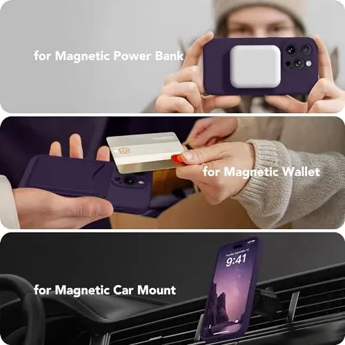 SuydanBox Magnetic for iPhone 13 Pro Max Case, Compatible with MagSafe, [Full Camera Protection][Screen Protector] Silicone Shockproof Protective Phone Case for iPhone 13 Pro Max 6.7