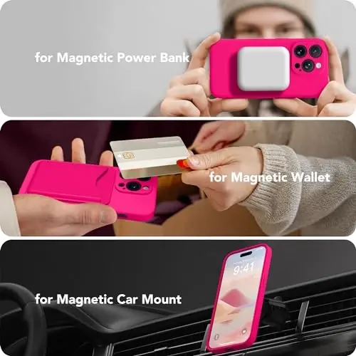 SuydanBox Magnetic for iPhone 13 Pro Max Case, Compatible with MagSafe, [Full Camera Protection][Screen Protector] Silicone Shockproof Protective Phone Case for iPhone 13 Pro Max 6.7