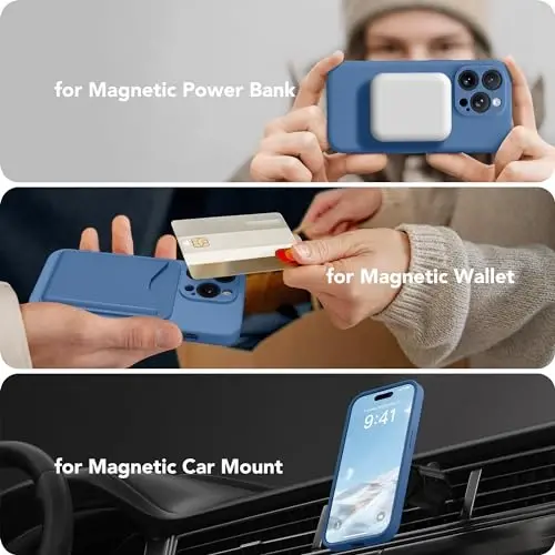 SuydanBox Magnetic for iPhone 13 Pro Max Case, Compatible with MagSafe, [Full Camera Protection][Screen Protector] Silicone Shockproof Protective Phone Case for iPhone 13 Pro Max 6.7