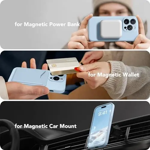 SuydanBox Magnetic for iPhone 13 Pro Max Case, Compatible with MagSafe, [Full Camera Protection][Screen Protector] Silicone Shockproof Protective Phone Case for iPhone 13 Pro Max 6.7