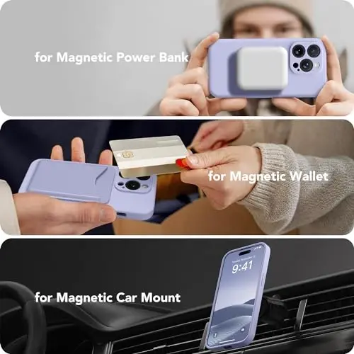 SuydanBox Magnetic for iPhone 13 Pro Max Case, Compatible with MagSafe, [Full Camera Protection][Screen Protector] Silicone Shockproof Protective Phone Case for iPhone 13 Pro Max 6.7