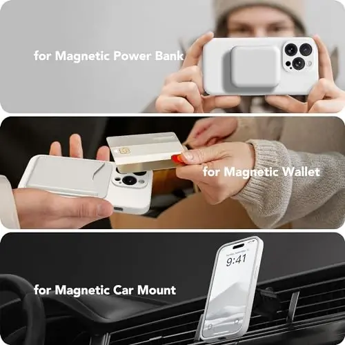 SuydanBox Magnetic for iPhone 13 Pro Max Case, Compatible with MagSafe, [Full Camera Protection][Screen Protector] Silicone Shockproof Protective Phone Case for iPhone 13 Pro Max 6.7