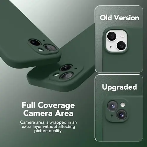 SuydanBox Magnetic for iPhone 14 Case, Compatible with MagSafe, [Full Camera Protection][Screen Protector] Silicone Shockproof Protective Phone Case for iPhone 14 6.1 inch, Alpine Green - 4