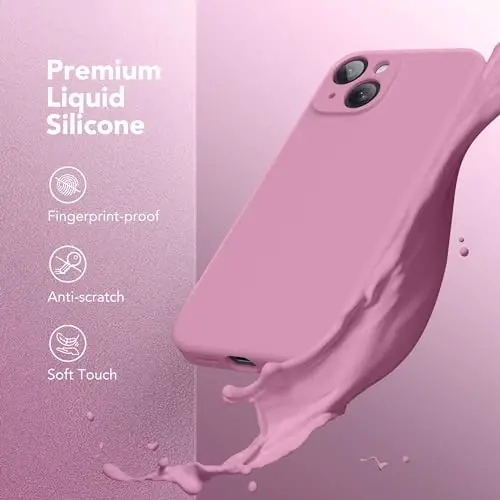 SuydanBox Magnetic for iPhone 14 Case, Compatible with MagSafe, [Full Camera Protection][Screen Protector] Silicone Shockproof Protective Phone Case for iPhone 14 6.1 inch, Blackcurrant - 3