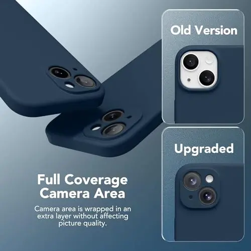 SuydanBox Magnetic for iPhone 14 Case, Compatible with MagSafe, [Full Camera Protection][Screen Protector] Silicone Shockproof Protective Phone Case for iPhone 14 6.1 inch, Cobalt Blue - 4