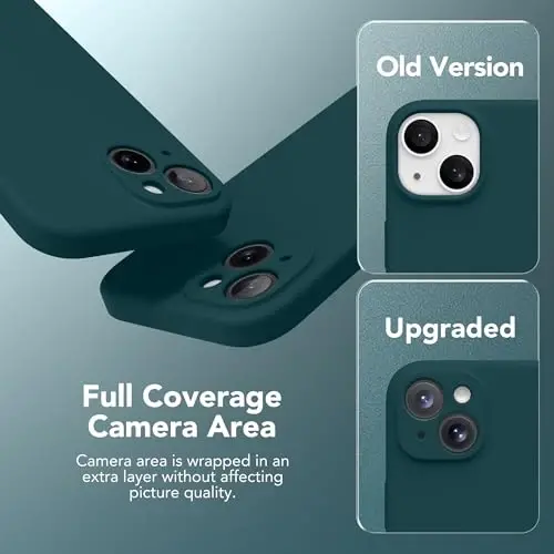 SuydanBox Magnetic for iPhone 14 Case, Compatible with MagSafe, [Full Camera Protection][Screen Protector] Silicone Shockproof Protective Phone Case for iPhone 14 6.1 inch, Deep Blue - 3