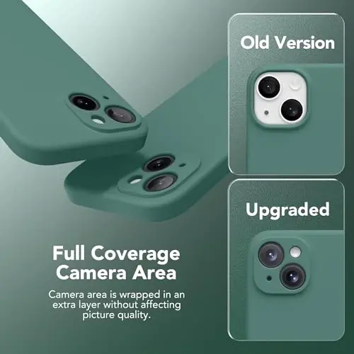 SuydanBox Magnetic for iPhone 14 Case, Compatible with MagSafe, [Full Camera Protection][Screen Protector] Silicone Shockproof Protective Phone Case for iPhone 14 6.1 inch, Midnight Green - 4