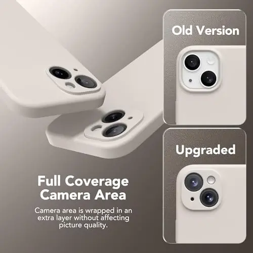 SuydanBox Magnetic for iPhone 14 Case, Compatible with MagSafe, [Full Camera Protection][Screen Protector] Silicone Shockproof Protective Phone Case for iPhone 14 6.1 inch, Stone - 4