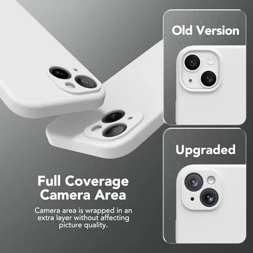 SuydanBox Magnetic for iPhone 14 Case, Compatible with MagSafe, [Full Camera Protection][Screen Protector] Silicone Shockproof Protective Phone Case for iPhone 14 6.1 inch, White - 4