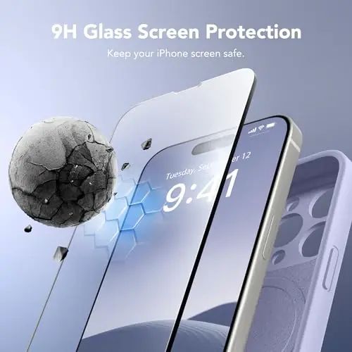 SuydanBox Magnetic for iPhone 14 Pro Case, Compatible with MagSafe, [Full Camera Protection] [Screen Protector] Silicone Shockproof Protective Phone Case for iPhone 14 Pro 6.1