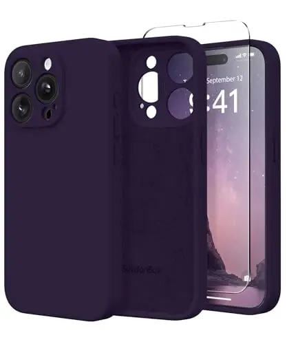 SuydanBox Magnetic for iPhone 14 Pro Case, Compatible with MagSafe, [Full Camera Protection][Screen Protector] Silicone Shockproof Protective Phone Case for iPhone 14 Pro 6.1