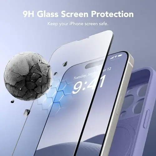 SuydanBox Magnetic for iPhone 14 Pro Case, Compatible with MagSafe, [Full Camera Protection][Screen Protector] Silicone Shockproof Protective Phone Case for iPhone 14 Pro 6.1