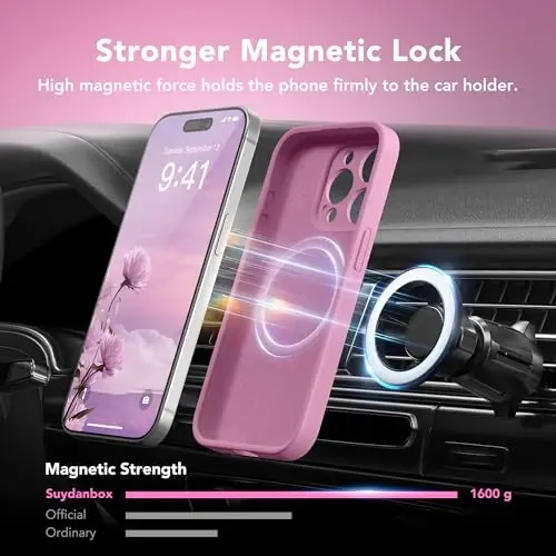 SuydanBox Magnetic for iPhone 14 Pro Max Case, Compatible with MagSafe, [Full Camera Protection][Screen Protector] Silicone Shockproof Protective Phone Case for iPhone 14 Pro Max 6.7