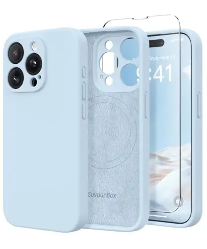 SuydanBox Magnetic for iPhone 14 Pro Max Case, Compatible with MagSafe, [Full Camera Protection][Screen Protector] Silicone Shockproof Protective Phone Case for iPhone 14 Pro Max 6.7