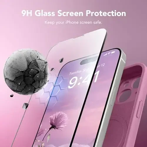 SuydanBox Magnetic for iPhone 15 Case, Compatible with MagSafe, [Screen Protector + Full Camera Protection], Silicone Shockproof Anti-Scratch Protective Phone Case for iPhone 15 6.1