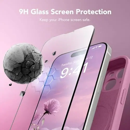 SuydanBox Magnetic for iPhone 15 Case, Compatible with MagSafe, [Screen Protector + Full Camera Protection], Silicone Shockproof Anti-Scratch Protective Phone Case for iPhone 15 6.1