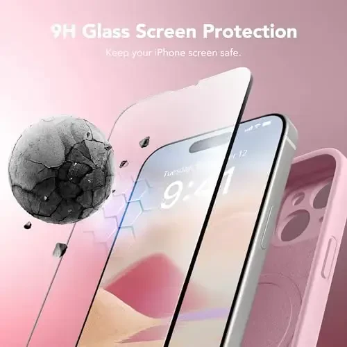 SuydanBox Magnetic for iPhone 15 Case, Compatible with MagSafe, [Screen Protector + Full Camera Protection], Silicone Shockproof Anti-Scratch Protective Phone Case for iPhone 15 6.1