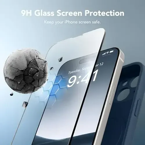 SuydanBox Magnetic for iPhone 15 Case, Compatible with MagSafe, [Screen Protector + Full Camera Protection], Silicone Shockproof Anti-Scratch Protective Phone Case for iPhone 15 6.1