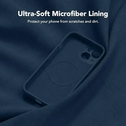 SuydanBox Magnetic for iPhone 15 Case, Compatible with MagSafe, [Screen Protector + Full Camera Protection], Silicone Shockproof Anti-Scratch Protective Phone Case for iPhone 15 6.1