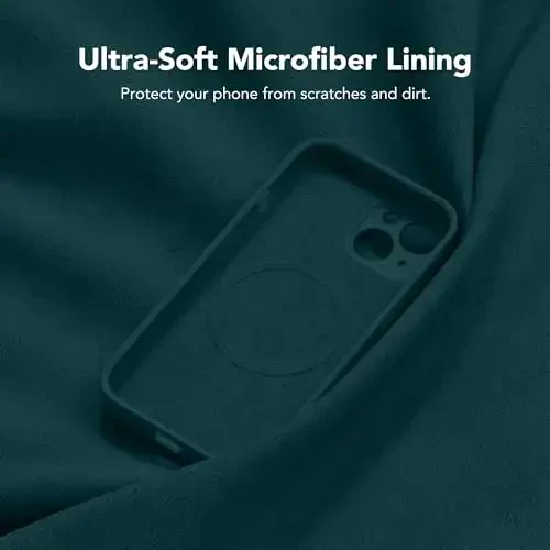 SuydanBox Magnetic for iPhone 15 Case, Compatible with MagSafe, [Screen Protector + Full Camera Protection], Silicone Shockproof Anti-Scratch Protective Phone Case for iPhone 15 6.1