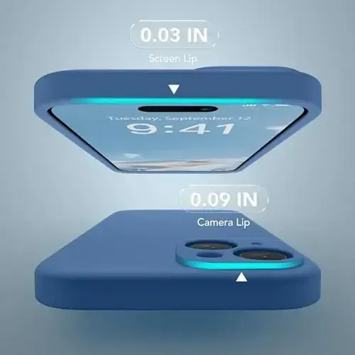 SuydanBox Magnetic for iPhone 15 Case, Compatible with MagSafe, [Screen Protector + Full Camera Protection], Silicone Shockproof Anti-Scratch Protective Phone Case for iPhone 15 6.1