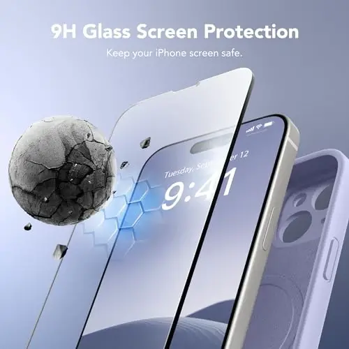 SuydanBox Magnetic for iPhone 15 Case, Compatible with MagSafe, [Screen Protector + Full Camera Protection], Silicone Shockproof Anti-Scratch Protective Phone Case for iPhone 15 6.1