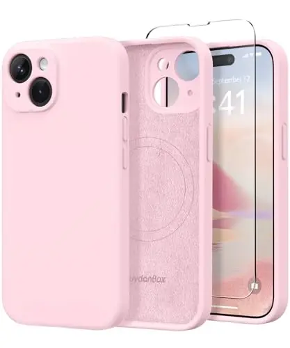 SuydanBox Magnetic for iPhone 15 Plus Case, Compatible with MagSafe, [Full Camera Protection][Screen Protector] Silicone Shockproof Protective Phone Case for iPhone 15 Plus 6.7