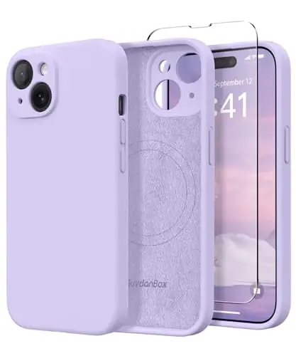 SuydanBox Magnetic for iPhone 15 Plus Case, Compatible with MagSafe, [Full Camera Protection][Screen Protector] Silicone Shockproof Protective Phone Case for iPhone 15 Plus 6.7