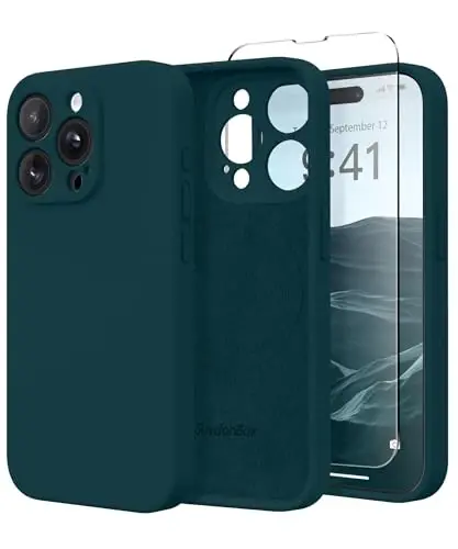SuydanBox Magnetic for iPhone 15 Pro Case, Compatible with MagSafe, [Full Camera Protection][Screen Protector] Silicone Shockproof Protective Phone Case for iPhone 15 Pro 6.1