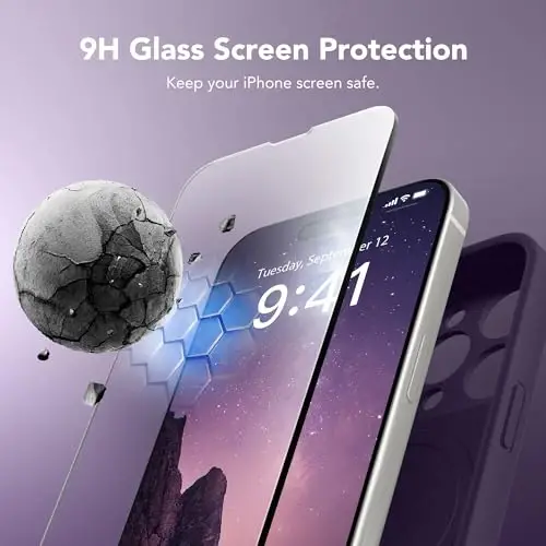 SuydanBox Magnetic for iPhone 15 Pro Case, Compatible with MagSafe, [Full Camera Protection][Screen Protector] Silicone Shockproof Protective Phone Case for iPhone 15 Pro 6.1