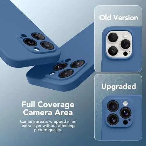 SuydanBox Magnetic for iPhone 15 Pro Case, Compatible with MagSafe, [Full Camera Protection][Screen Protector] Silicone Shockproof Protective Phone Case for iPhone 15 Pro 6.1