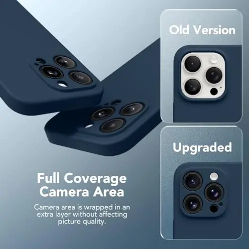 SuydanBox Magnetic for iPhone 15 Pro Max Case, Compatible with MagSafe, [Full Camera Protection][Screen Protector] Silicone Shockproof Protective Phone Case for iPhone 15 Pro Max 6.7