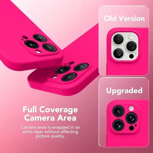 SuydanBox Magnetic for iPhone 15 Pro Max Case, Compatible with MagSafe, [Full Camera Protection][Screen Protector] Silicone Shockproof Protective Phone Case for iPhone 15 Pro Max 6.7