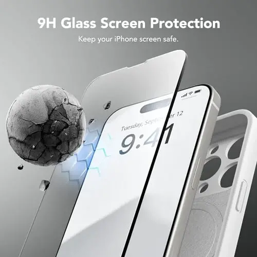 SuydanBox Magnetic for iPhone 15 Pro Max Case, Compatible with MagSafe, [Full Camera Protection][Screen Protector] Silicone Shockproof Protective Phone Case for iPhone 15 Pro Max 6.7