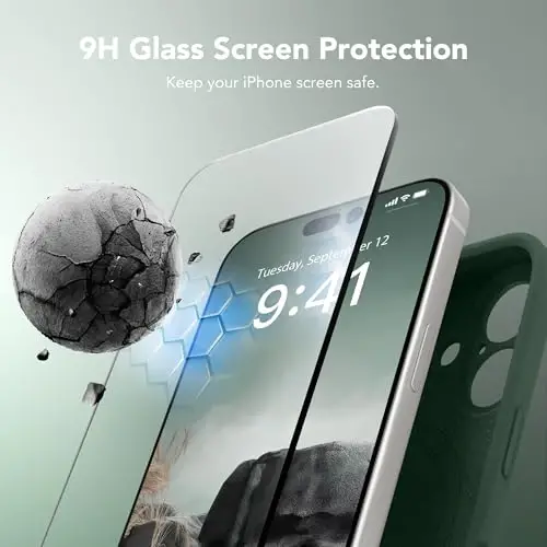 SuydanBox Magnetic for iPhone 16 Case, Compatible with MagSafe, [Screen Protector + Full Camera Protection], Silicone Shockproof Anti-Scratch Protective Phone Case for iPhone 16 6.1