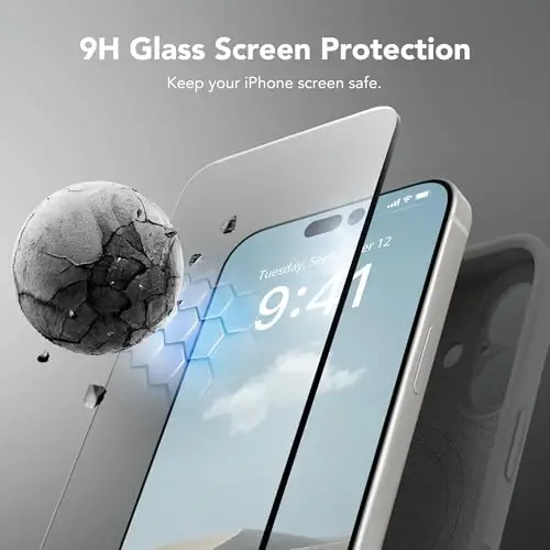 SuydanBox Magnetic for iPhone 16 Case, Compatible with MagSafe, [Screen Protector + Full Camera Protection], Silicone Shockproof Anti-Scratch Protective Phone Case for iPhone 16 6.1