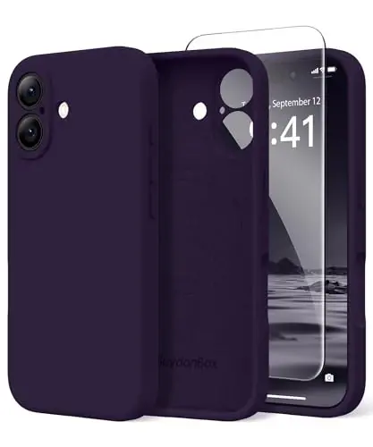 SuydanBox Magnetic for iPhone 16 Case, Compatible with MagSafe, [Screen Protector + Full Camera Protection], Silicone Shockproof Anti-Scratch Protective Phone Case for iPhone 16 6.1