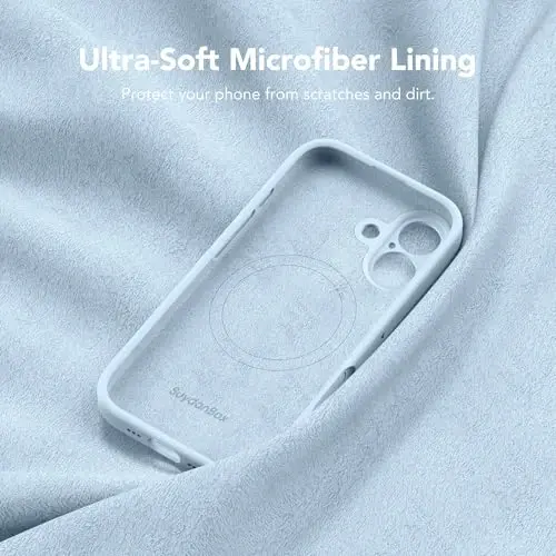 SuydanBox Magnetic for iPhone 16 Case, Compatible with MagSafe, [Screen Protector + Full Camera Protection], Silicone Shockproof Anti-Scratch Protective Phone Case for iPhone 16 6.1