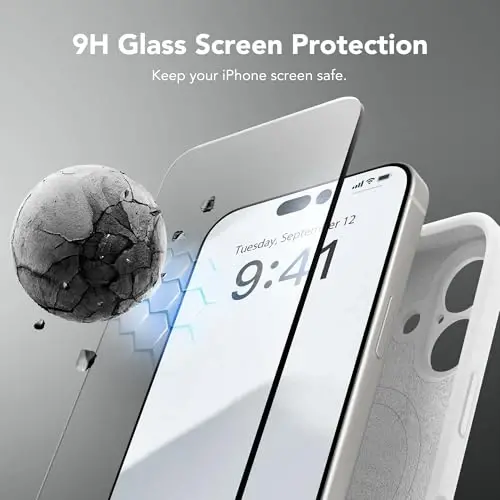 SuydanBox Magnetic for iPhone 16 Case, Compatible with MagSafe, [Screen Protector + Full Camera Protection], Silicone Shockproof Anti-Scratch Protective Phone Case for iPhone 16 6.1