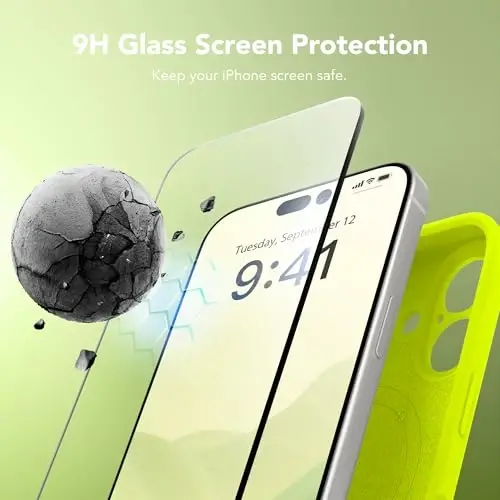 SuydanBox Magnetic for iPhone 16 Case, Compatible with MagSafe, [Screen Protector + Full Camera Protection], Silicone Shockproof Anti-Scratch Protective Phone Case for iPhone 16 6.1