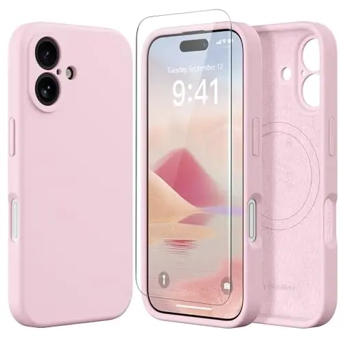 SuydanBox Magnetic for iPhone 16 Plus Case, Compatible with MagSafe, [Full Camera Protection][Screen Protector] Silicone Shockproof Protective Phone Case for iPhone 16 Plus 6.7