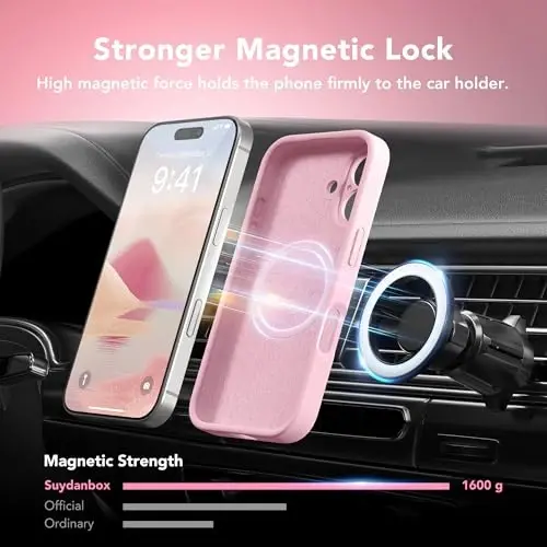 SuydanBox Magnetic for iPhone 16 Plus Case, Compatible with MagSafe, [Full Camera Protection][Screen Protector] Silicone Shockproof Protective Phone Case for iPhone 16 Plus 6.7