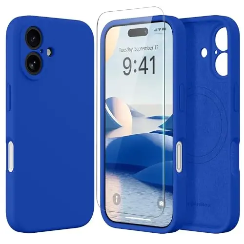 SuydanBox Magnetic for iPhone 16 Plus Case, Compatible with MagSafe, [Full Camera Protection][Screen Protector] Silicone Shockproof Protective Phone Case for iPhone 16 Plus 6.7