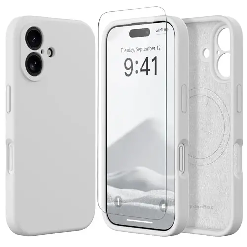 SuydanBox Magnetic for iPhone 16 Plus Case, Compatible with MagSafe, [Full Camera Protection][Screen Protector] Silicone Shockproof Protective Phone Case for iPhone 16 Plus 6.7