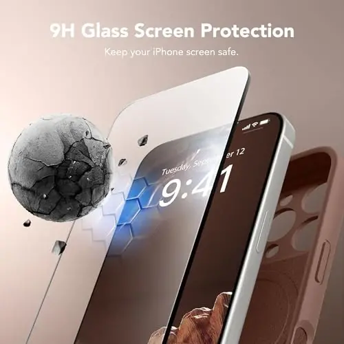 SuydanBox Magnetic for iPhone 16 Pro Case, Compatible with MagSafe, [Full Camera Protection][Screen Protector] Silicone Shockproof Protective Phone Case for iPhone 16 Pro 6.3