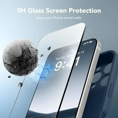 SuydanBox Magnetic for iPhone 16 Pro Case, Compatible with MagSafe, [Full Camera Protection][Screen Protector] Silicone Shockproof Protective Phone Case for iPhone 16 Pro 6.3