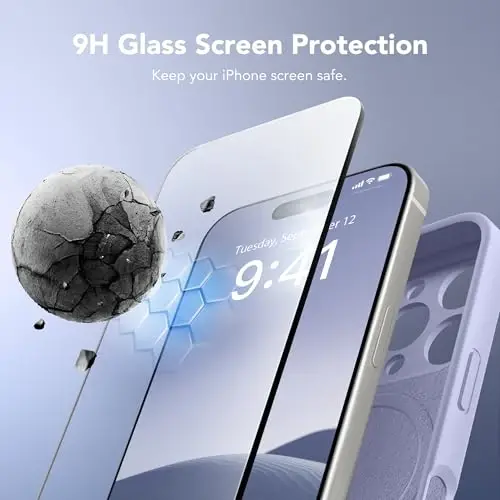 SuydanBox Magnetic for iPhone 16 Pro Case, Compatible with MagSafe, [Full Camera Protection][Screen Protector] Silicone Shockproof Protective Phone Case for iPhone 16 Pro 6.3