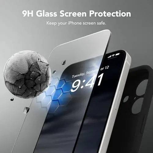 SuydanBox Magnetic for iPhone 17 Case, Compatible with MagSafe, [Full Camera Protection][Screen Protector] Silicone Shockproof Protective Phone Case for iPhone 17 6.3