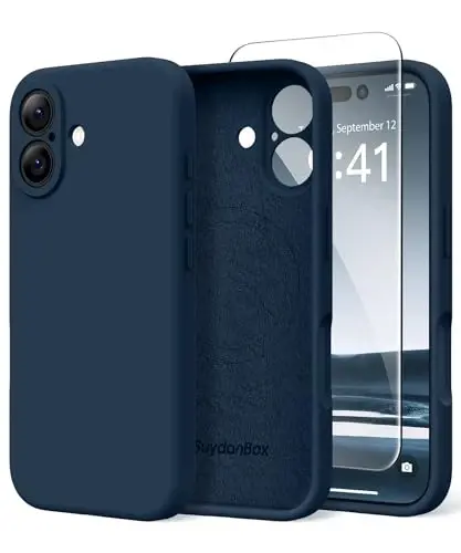 SuydanBox Magnetic for iPhone 17 Case, Compatible with MagSafe, [Full Camera Protection][Screen Protector] Silicone Shockproof Protective Phone Case for iPhone 17 6.3